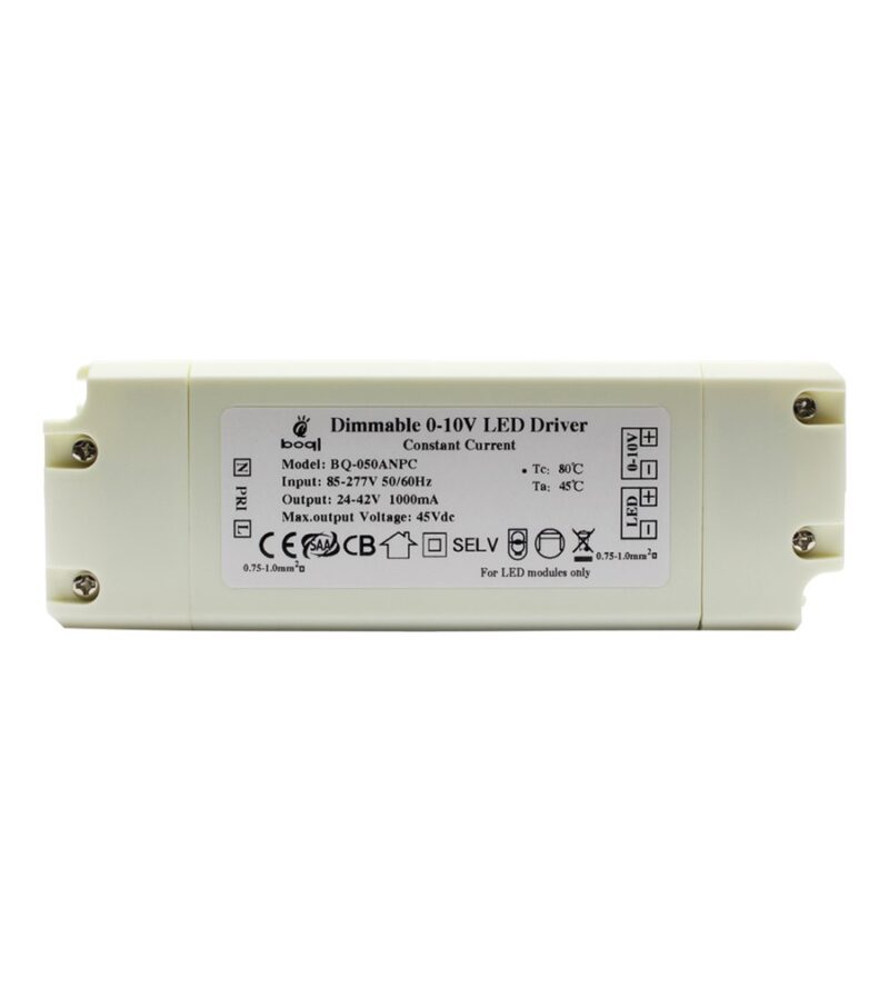 Constant Current 0-10V Dimmable LED Drivers 48W 1000mA