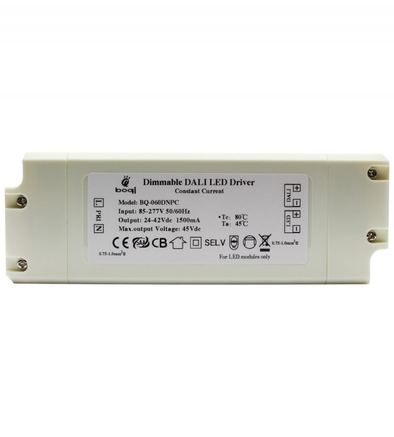 Dimmable DALI Constant Current LED Drivers 60W 1500mA