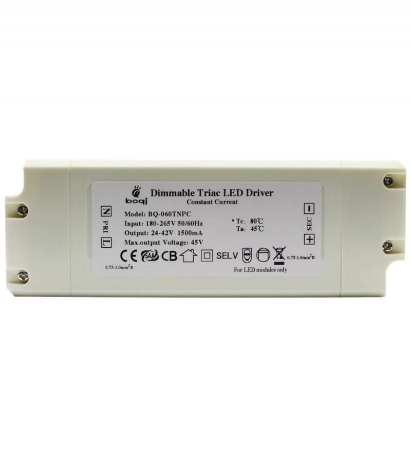 Constant Current Triac Dimmable LED Drivers 60W 1500mA