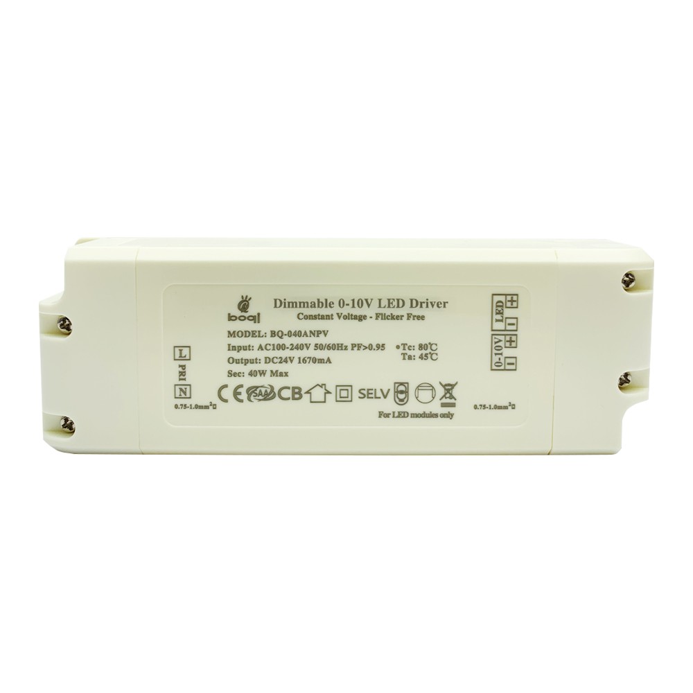 HPFC Constant Voltage 0-10V Dimmable LED Driver 24V 40W